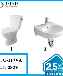 Combo 2 - Bồn Cầu Inax 2 Khối C-117VA + L-282V