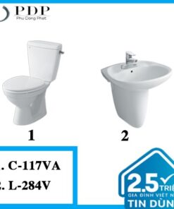 Combo 5 - Bồn Cầu Inax 2 khối C-117VA + L-284C