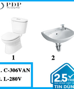Combo 10 - Bồn Cầu Inax 2 Khối C-306VAN + L-280V