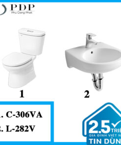 Combo 9 - Bồn Cầu Inax 2 khối C-306VA + L-282V