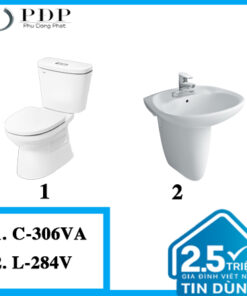 Combo 11 - Bồn Cầu Inax 2 Khối C-306VA + L-284V