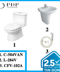 Combo 19 - Bồn Cầu Inax 2 Khối C-504VAN + L-284V + CFV-102A