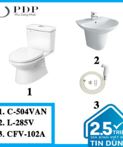 ComBo 20 - Bồn Cầu Inax 2 Khối C-504VAN+ L-285V+ CFV-102A