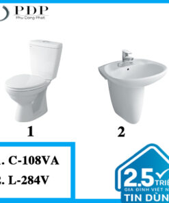 Combo 7 - Bồn Cầu Inax 2 Khối C-108VA + L-284V