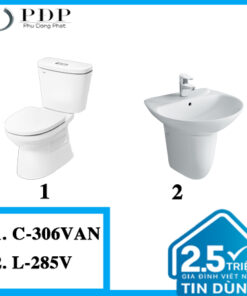Combo 15 - Bồn Cầu Inax 2 Khối C-306VAN + L-285V