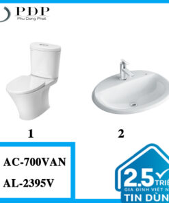 COMBO 26- Bồn Cầu 2 Khối Nắp Êm AC-700VAN+ Chậu L-2395V