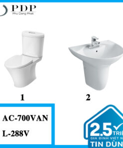 COMBO 25 - Bồn Cầu 2 Khối Nắp Êm AC-700VAN+ L-288V