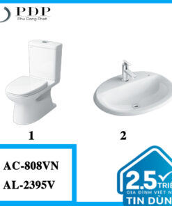 Combo 34 - Bồn Cầu Inax 2 Khối AC-808VN + AL-2395V