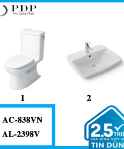 Combo 32 - Bồn Cầu Inax 2 khối AC-838VN + AL-2398V