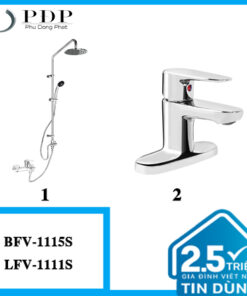 Combo 40 - Vòi Chậu Inax LFV-1111S + Sen Cây Inax BFV-1115S