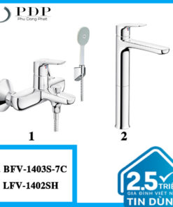 COMBO 24 - VÒI CHẬU LFV-1402SH + VÒI SEN BFV-1403-7C