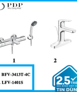Combo 35 - Vòi Chậu Inax LFV-1401S - Vòi Sen Inax BFV-3413T-4C