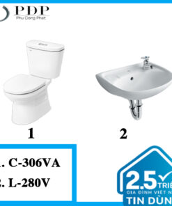 Combo 8 - Bồn Cầu Inax 2 Khối C-306VA - L-280V