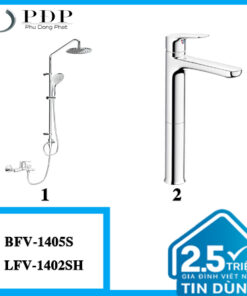 Combo 43 - Vòi Chậu Inax LFV-1402SH + Sen Cây Inax BFV-1405S