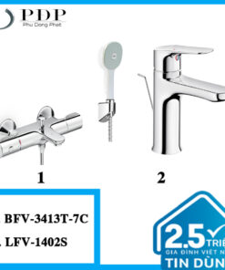 Combo 37 - Vòi Chậu Inax LFV-1402S - Vòi Sen Inax BFV-3413T-7C