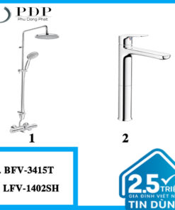 Combo 46 - Vòi Chậu Inax LFV-1402SH + BFV-3415T