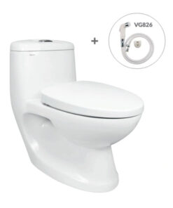 Bồn Cầu Viglacera 1 Khối C0504 Kèm Vòi Xịt VG826