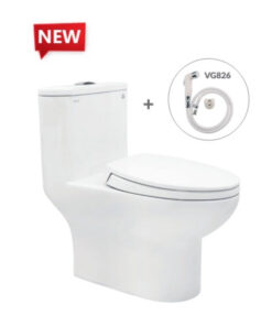 Bồn Cầu Viglacera 1 Khối V64 Kèm Vòi Xịt VG826