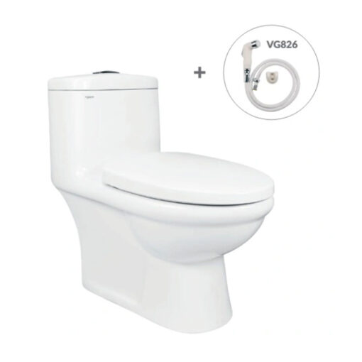 Bồn Cầu Viglacera 1 Khối BL5 Kèm Vòi Xịt VG826