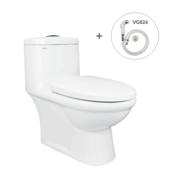 Bồn Cầu Viglacera 1 Khối BL5 Kèm Vòi Xịt VG826