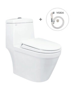 Bồn Cầu Viglacera 1 Khối V35 Kèm Vòi Xịt VG826