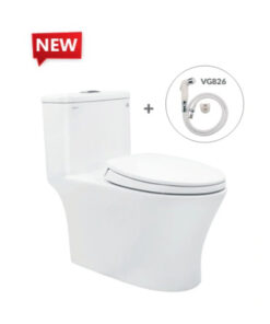 Bồn Cầu Viglacera 1 Khối V63 Kèm Vòi Xịt VG826