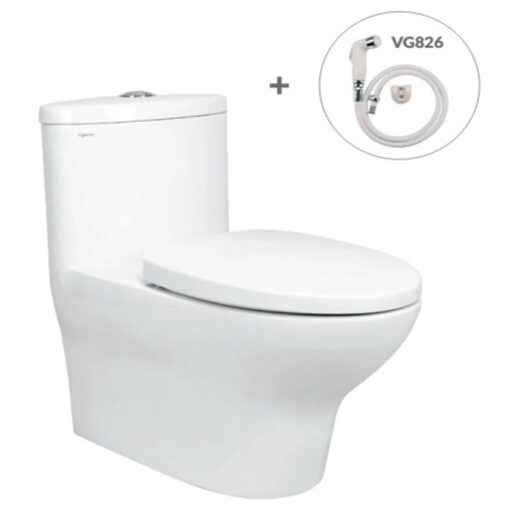 Bồn Cầu Viglacera 1 Khối V37S Kèm Vòi Xịt VG826
