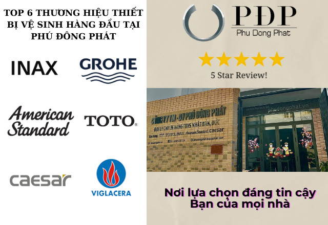 TOP thiết bị vệ sinh ở Phú Đông Phát
